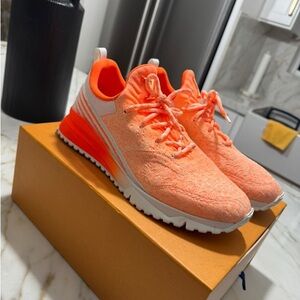 Louis Vuitton VNR Logo Running Shoes Neon Orange